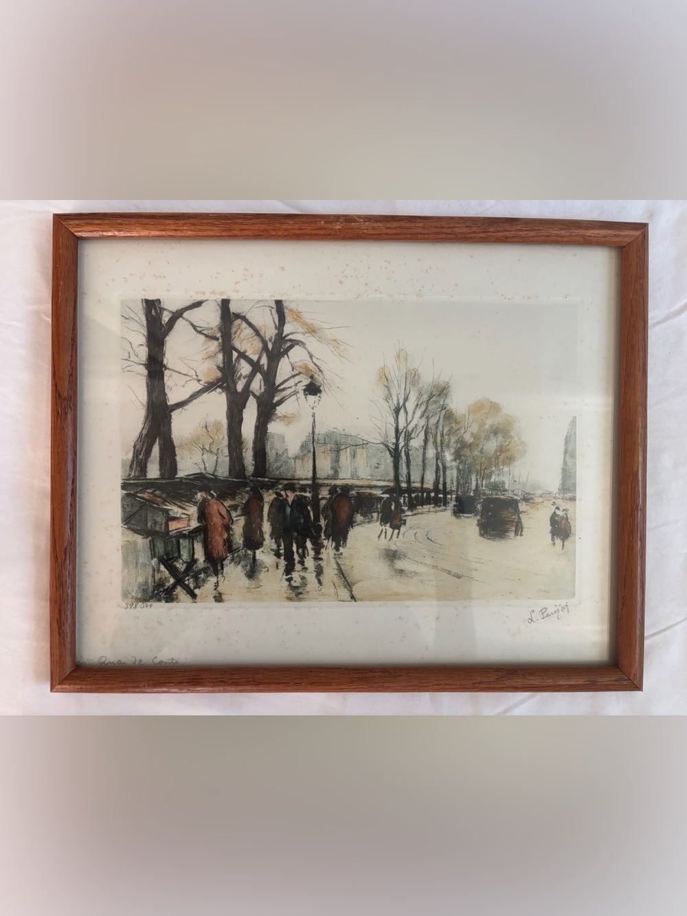 Lily Parizot “Quai de Conti” Parisian vintage lithograph